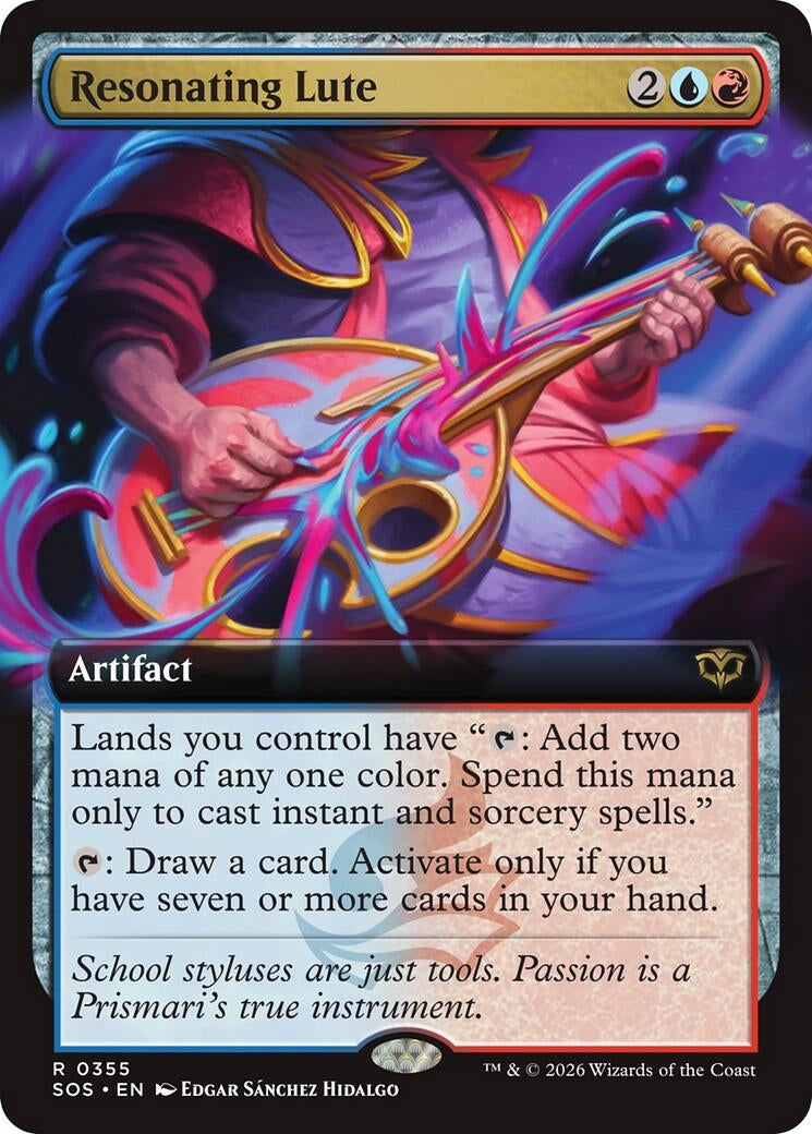 Image for Resonating Lute (Extended Art) (355) (Secrets of Strixhaven) - Magic: The Gathering