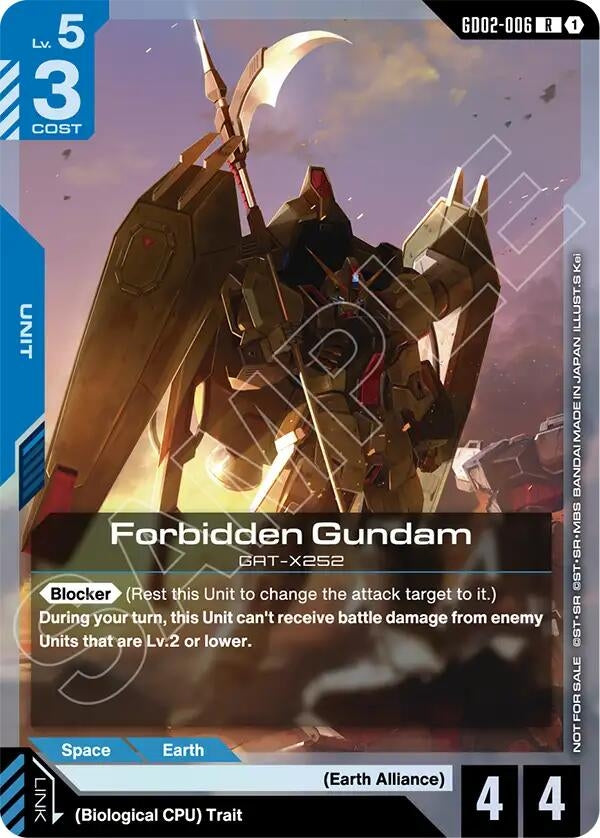 Image for Forbidden Gundam (Store Tournament Participant Pack 04) (GD02-006) (Gundam Promotional Cards) - Gundam Card Game