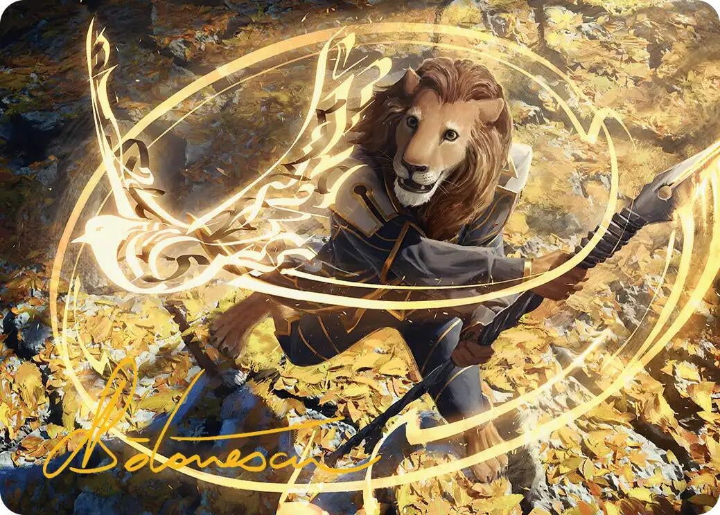 Image for Eager Glyphmage Art Card (Gold-Stamped Signature) (3) (Secrets of Strixhaven) - Magic: The Gathering
