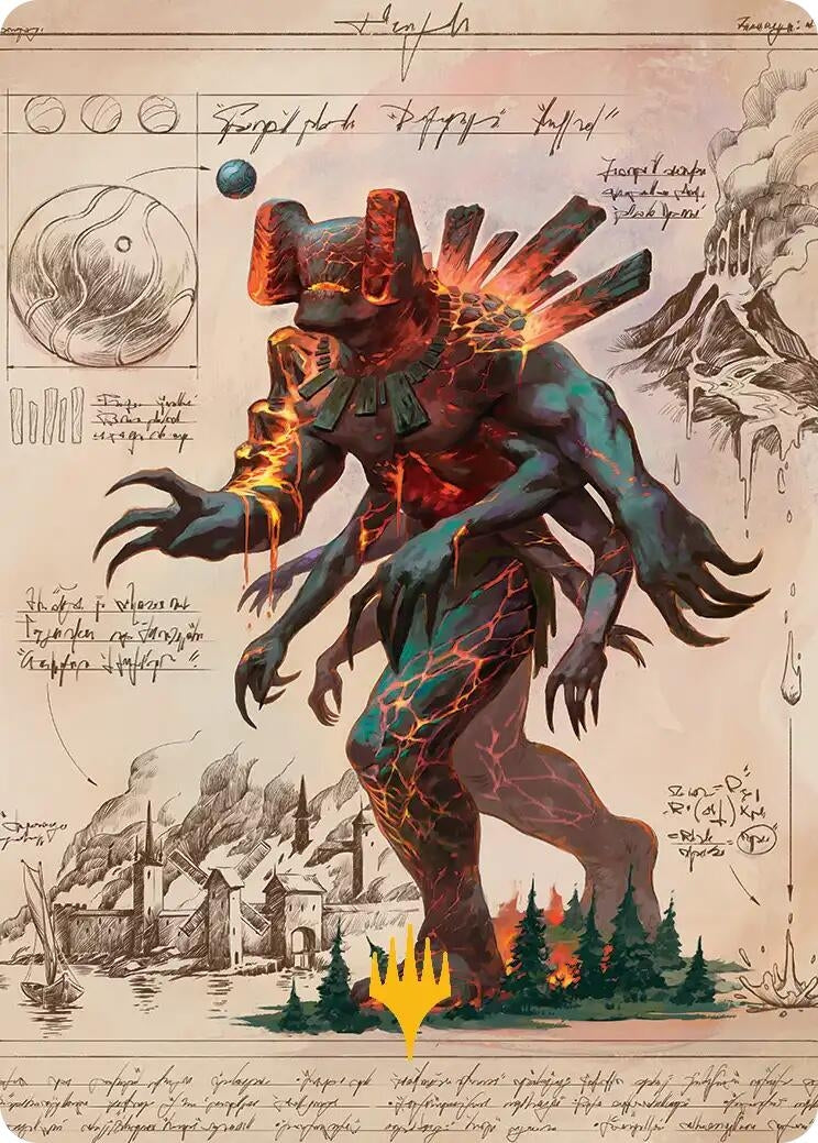 Image for Magmablood Archaic Art Card (Gold-Stamped Planeswalker Symbol) (31) (Secrets of Strixhaven) - Magic: The Gathering