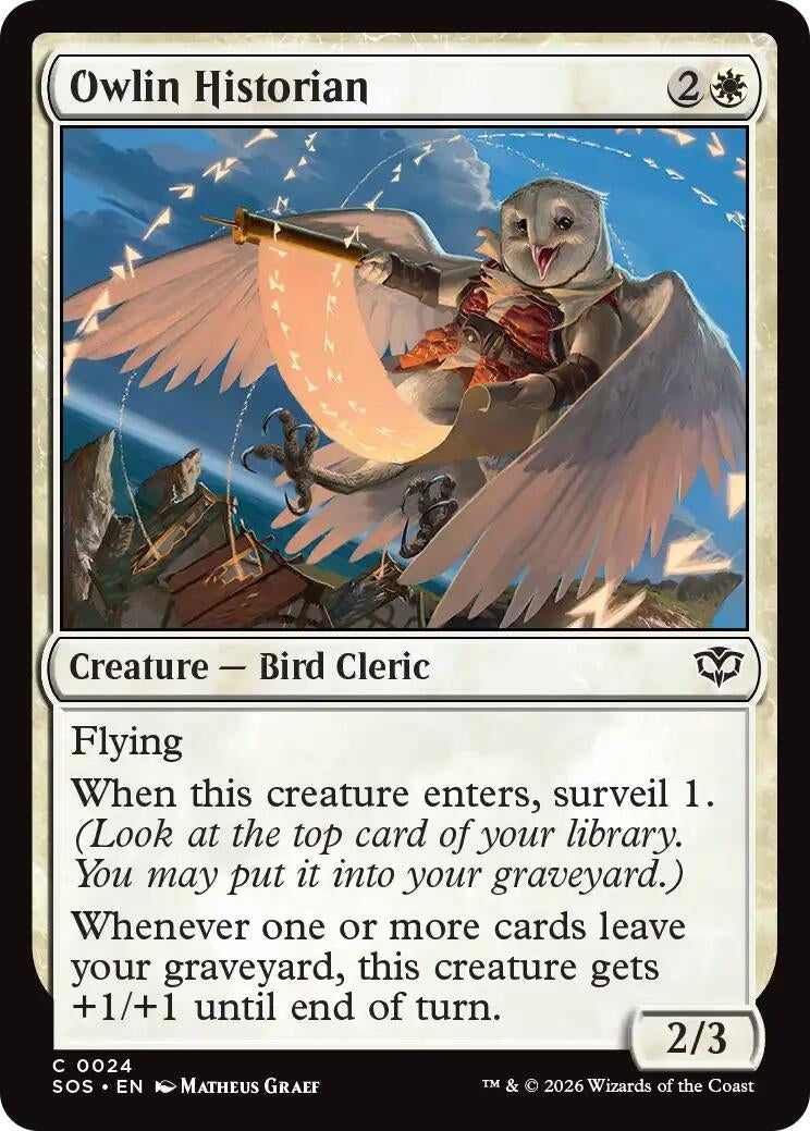 Image for Owlin Historian (24) (Secrets of Strixhaven) - Magic: The Gathering