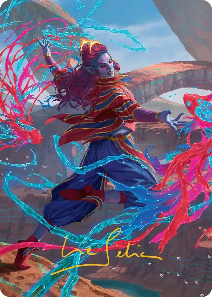 Image for Rootha, Mastering the Moment Art Card (Gold-Stamped Signature) (34) (Secrets of Strixhaven) - Magic: The Gathering