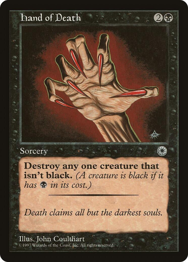 Hand of Death (Reminder Text) (96) [POR] - MTG Single