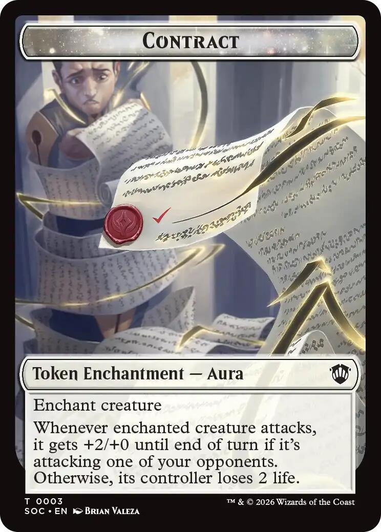 Image for Contract // Copy Double-Sided Token (3 // 1) (Secrets of Strixhaven) - Magic: The Gathering