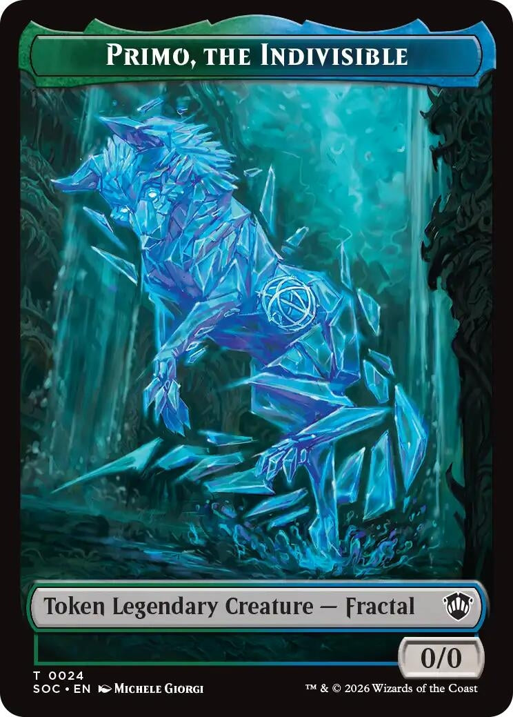 Image for Primo, The Indivisble // Treasure Double-Sided Token (24 // 12) (Secrets of Strixhaven) - Magic: The Gathering
