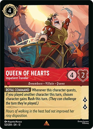 Image for Queen of Hearts - Impatient Traveler (122/204) (Wilds Unknown) - Disney Lorcana