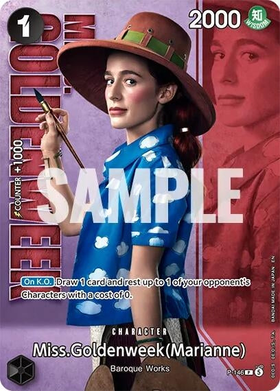 Image for Miss.Goldenweek (Marianne) - P-146 (Premium Card Collection -Live Action Edition Vol.2 Baroque Works-) (P-146) (One Piece Promotion Cards) - One Piece Card Game