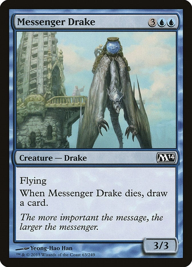 Messenger Drake (63) [M14] - MTG Single