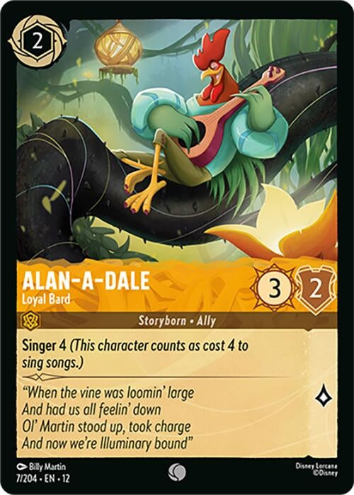 Image for Alan-a-Dale - Loyal Bard (7/204) (Wilds Unknown) - Disney Lorcana