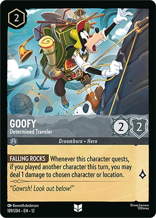 Image for Goofy - Determined Traveler (189/204) (Wilds Unknown) - Disney Lorcana