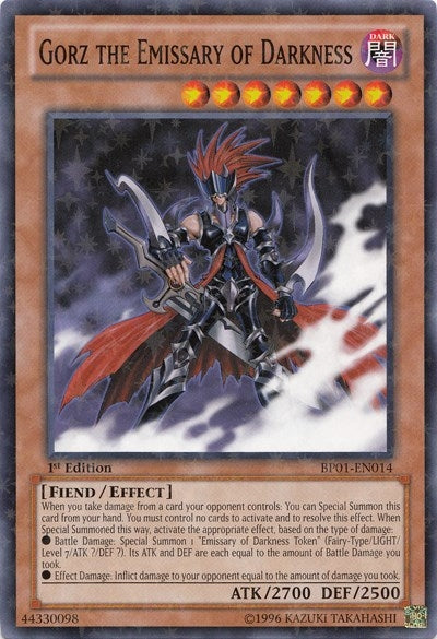 Gorz the Emissary of Darkness (Starfoil) (1014) (BP01) - YuGiOh Single