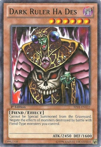 Dark Ruler Ha Des (Starfoil) (1122) (BP01) - YuGiOh Single