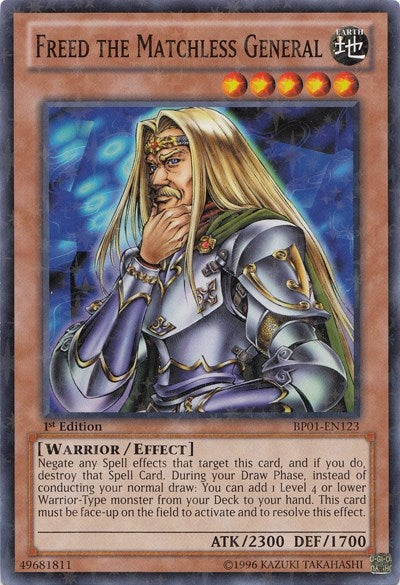 Freed the Matchless General (Starfoil) (1123) (BP01) - YuGiOh Single