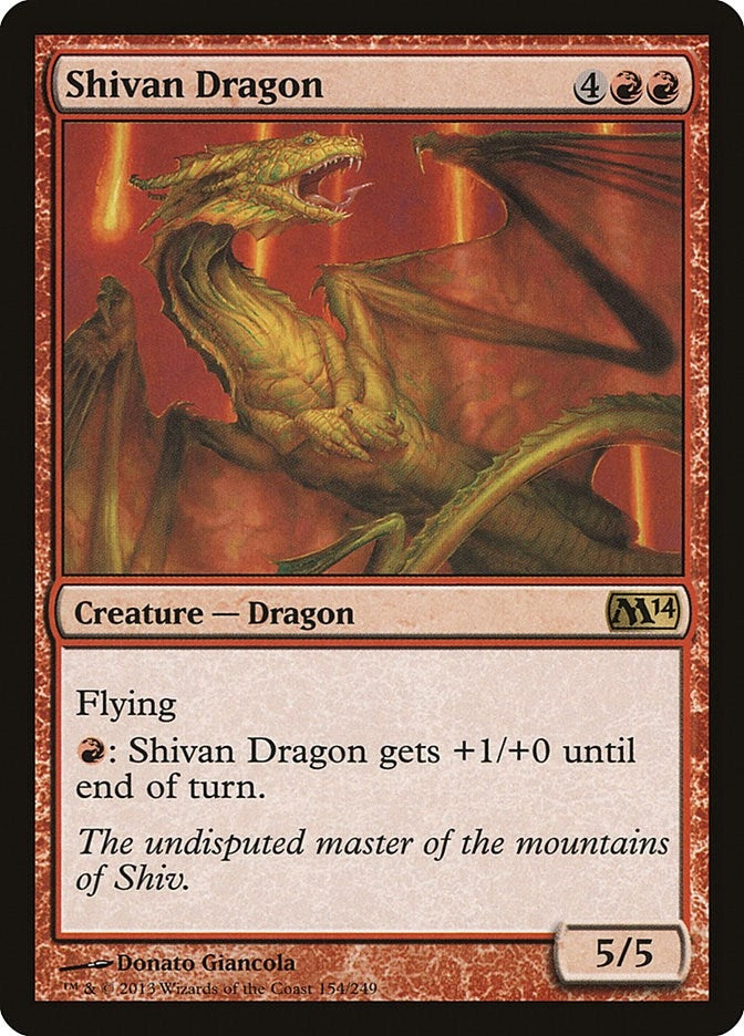 Shivan Dragon (154) [M14] - MTG Single