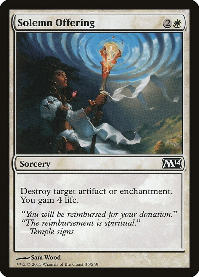 Solemn Offering (36) [M14] - MTG Single