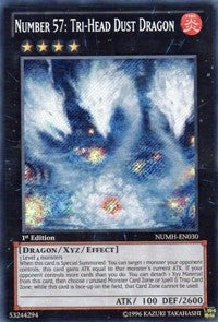 Number 57: Tri-Head Dust Dragon (30) (NUMH) - YuGiOh Single