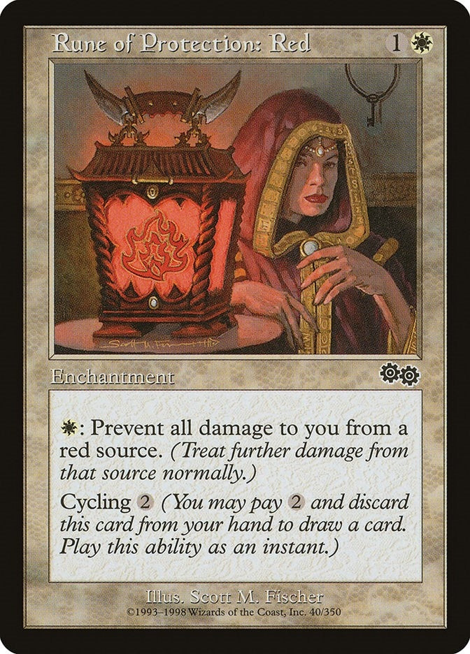 Rune of Protection: Red (40) [USG] - MTG Single