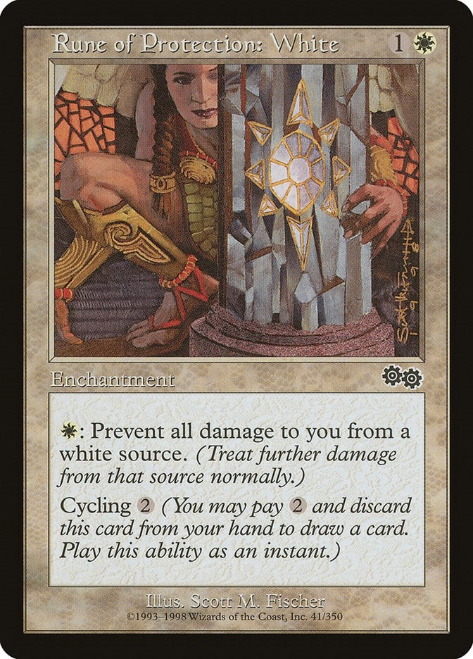 Rune of Protection: White (41) [USG] - MTG Single