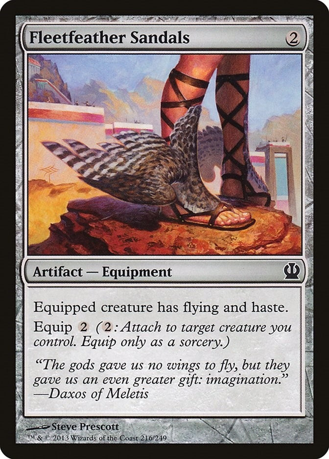 Fleetfeather Sandals (216) [THS] - MTG Single