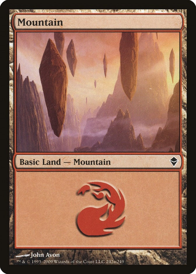 Mountain (242a) (242) [ZEN] - MTG Single