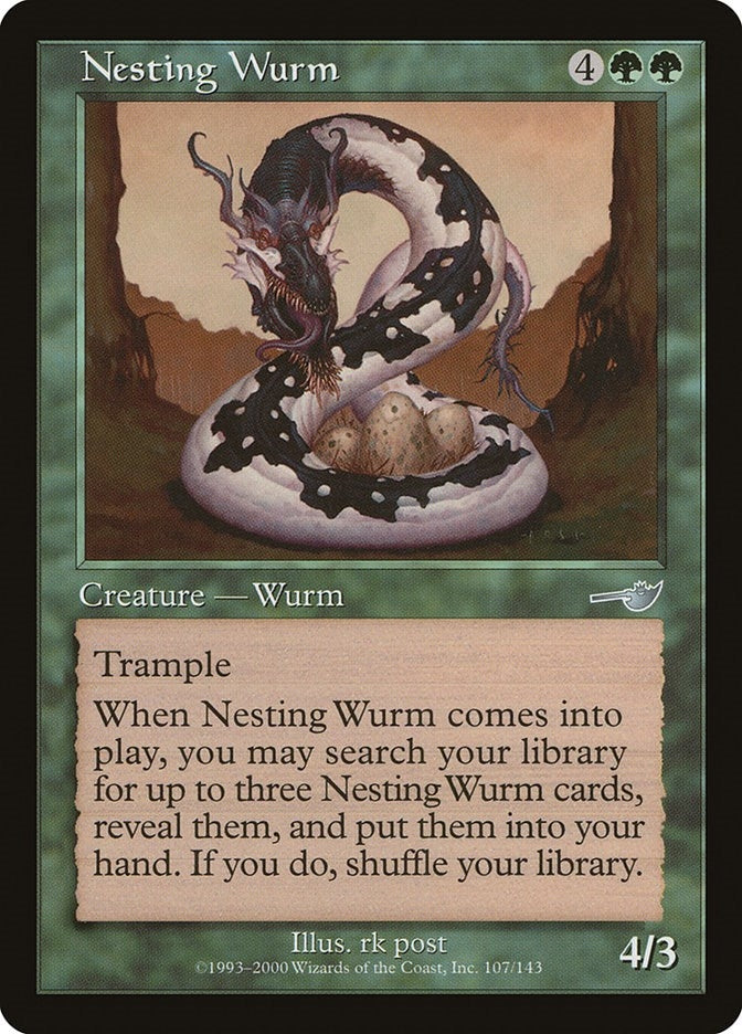 Nesting Wurm (107) [NMS] - MTG Single