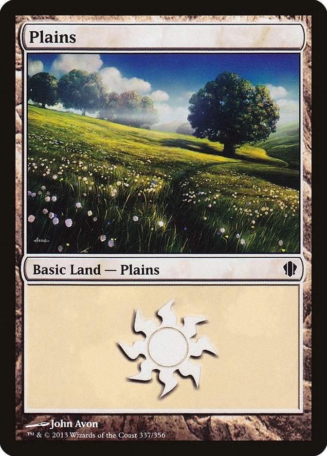 Plains (337) (337) [C13] - MTG Single