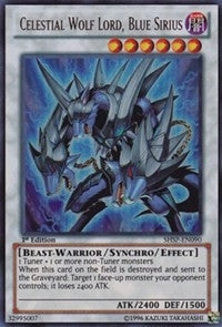 Celestial Wolf Lord Blue Sirius (90) (SHSP) - YuGiOh Single
