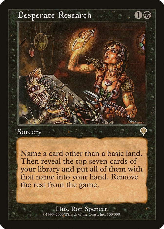 Desperate Research (100) [INV] - MTG Single