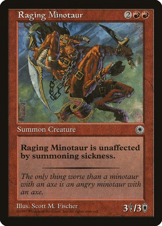 Raging Minotaur [POR] - MTG Single