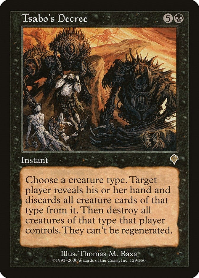 Tsabo’s Decree (129) [INV] - MTG Single