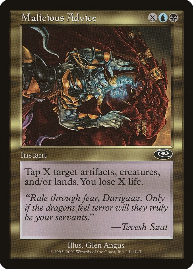 Malicious Advice (114) [PLS] - MTG Single