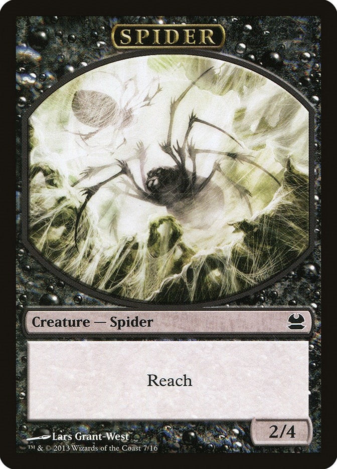 Spider Token (Black) (0) [MMA] - MTG Single
