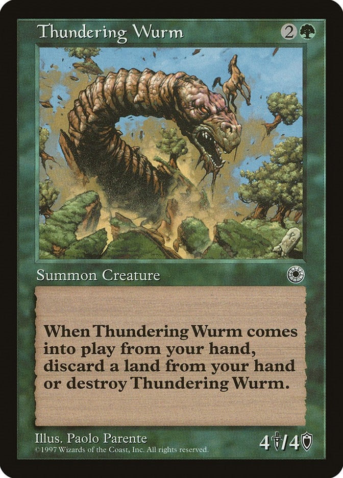 Thundering Wurm [POR] - MTG Single