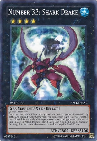 Number 32: Shark Drake (Starfoil) (14023) - YuGiOh Single