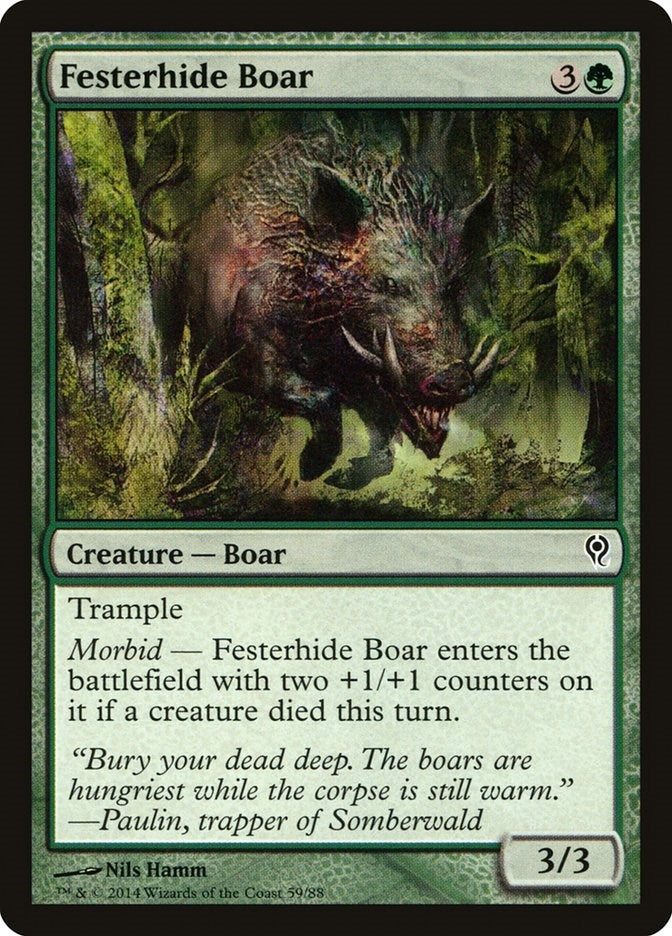 Festerhide Boar (59) [DDM] - MTG Single