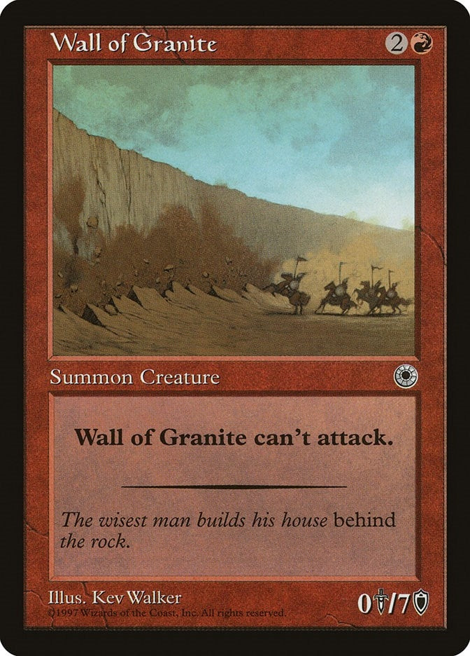Wall of Granite [POR] - MTG Single