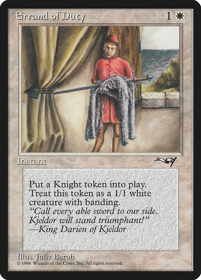 Errand of Duty (Page Holding Sword) (128) [ALL] - MTG Single