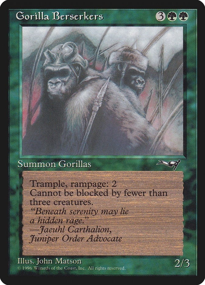 Gorilla Berserkers (Closed Mouth) (76) [ALL] - MTG Single