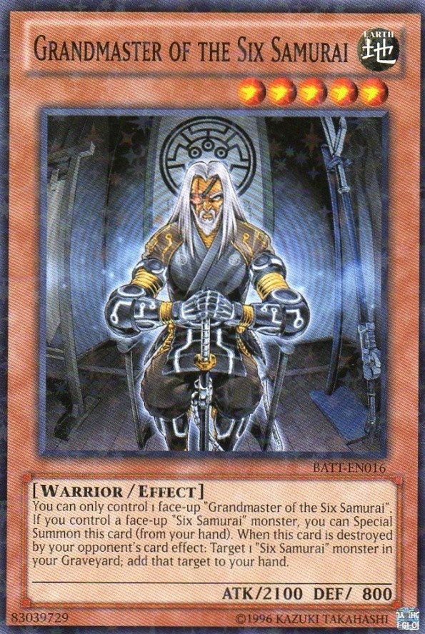 Grandmaster of the Six Samurai (Starfoil) (16) (BATT) - YuGiOh Single