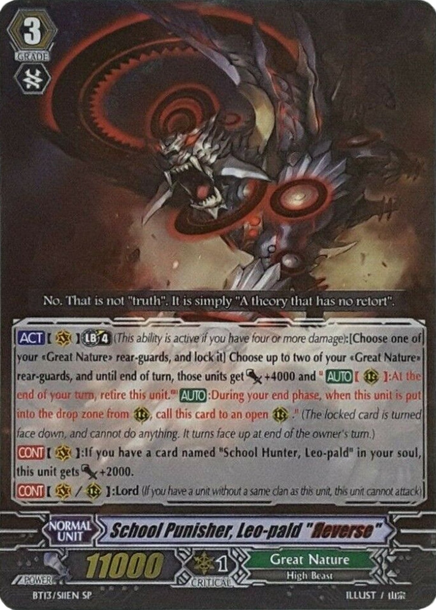 School Punisher Leo-pald ’Reverse’ (SP) (1311) [BT13] - Cardfight Vanguard Single
