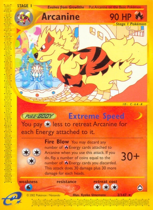 Image for Arcanine (002/147) [Aquapolis] - Pokemon