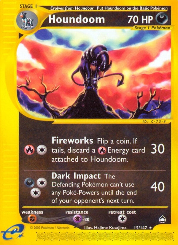Image for Houndoom (15) (015/147) (Aquapolis) - Pokemon