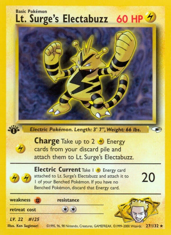 Image for Lt. Surge's Electabuzz (27) (027/132) (Gym Heroes) - Pokemon