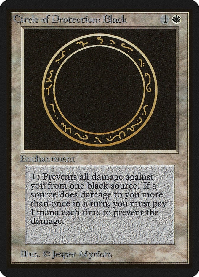 Circle of Protection: Black [LEB] - MTG Single