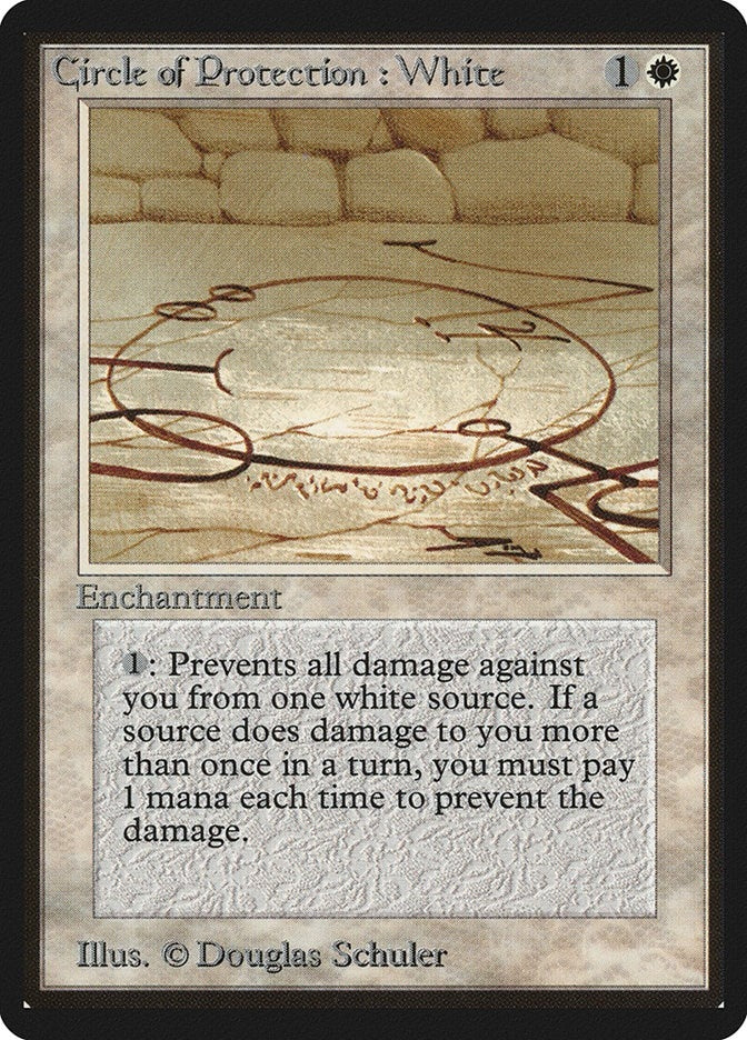 Circle of Protection: White [LEB] - MTG Single