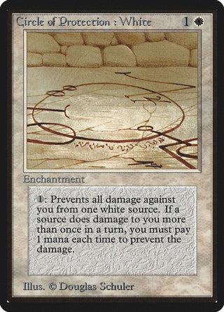 Circle of Protection: White [LEB] - MTG Single