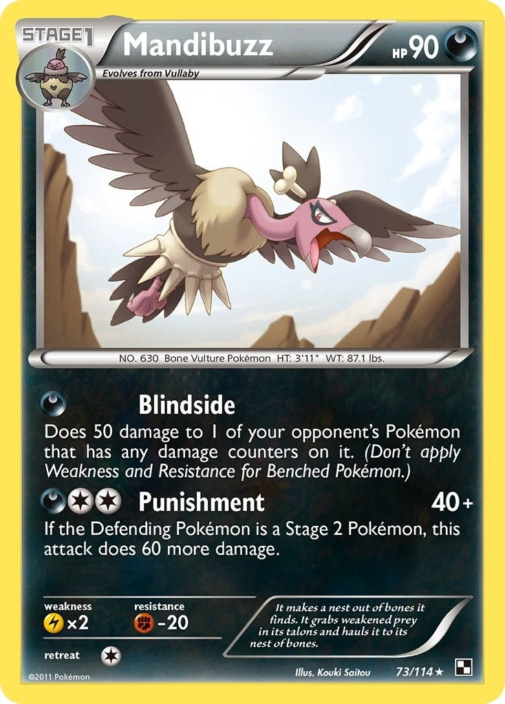 Image for Mandibuzz (73/114) (Black and White) - Pokemon