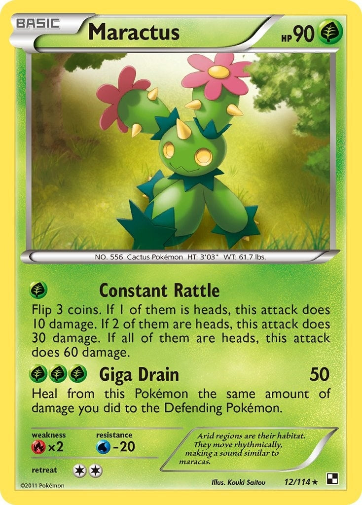 Image for Maractus (12) (12/114) (Black and White) - Pokemon
