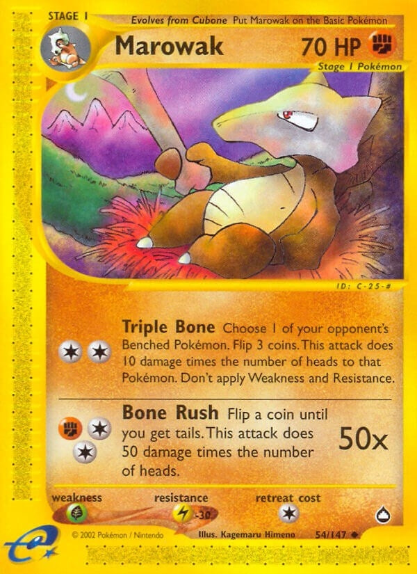 Image for Marowak (054/147) (Aquapolis) - Pokemon