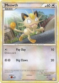 Image for Meowth (#12) (12/30) (HGSS Trainer Kit: Gyarados & Raichu) - Pokemon